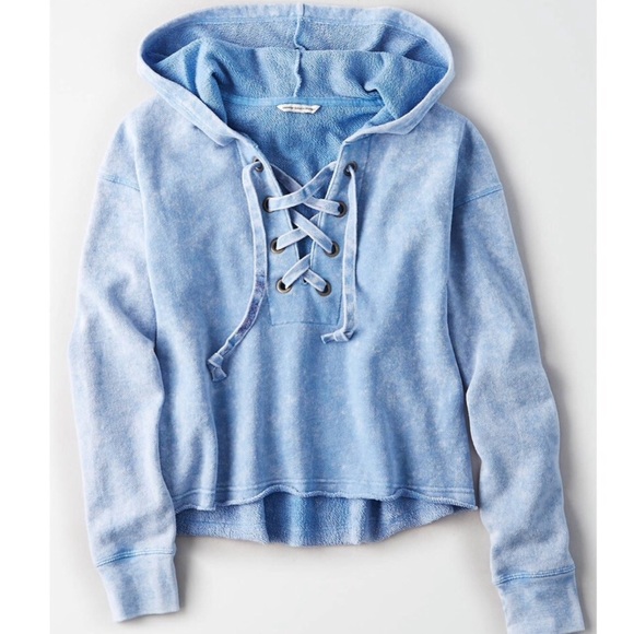 American Eagle Outfitters Sweaters - AMERICAN EAGLE lace up hoodie.